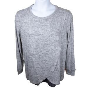 Gilligan & O'Malley Heathered Gray Nursing Top XXL NWT